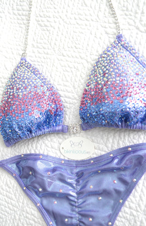 Lilac Crystal Fitness Competition Bikini